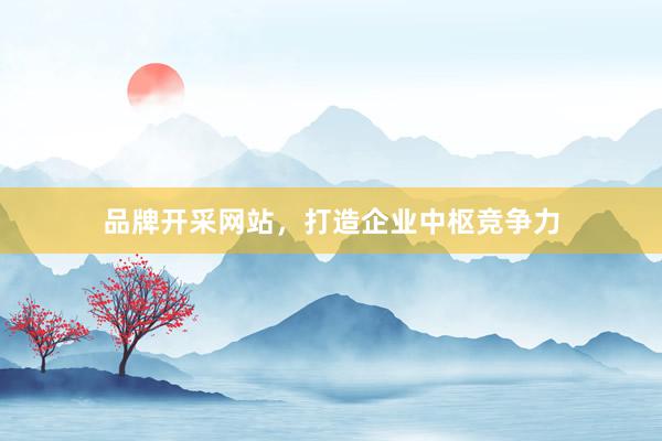 品牌开采网站，打造企业中枢竞争力