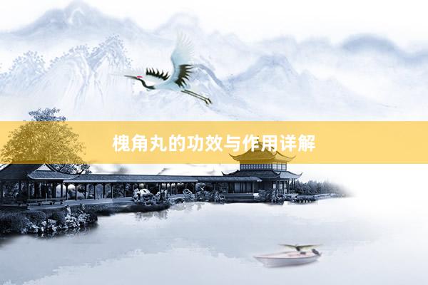 槐角丸的功效与作用详解